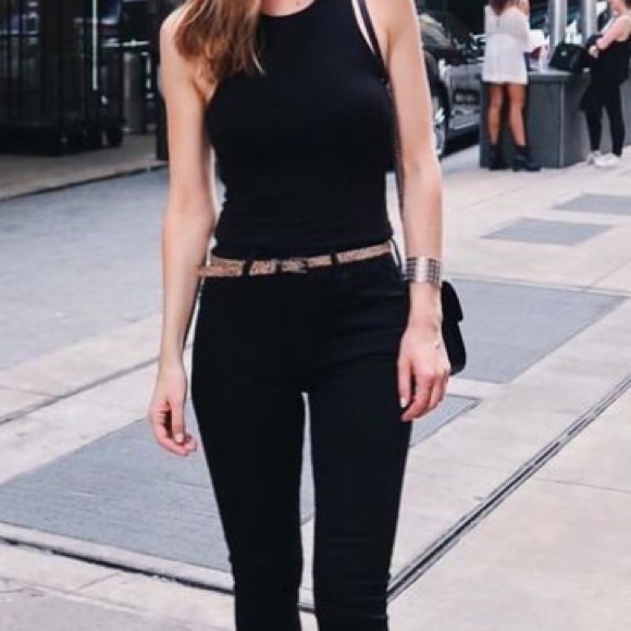 NWT • ANN TAYLOR • Leather Snake Animal Skinny Belt w/ Gold Buckle - Picture 2 of 14